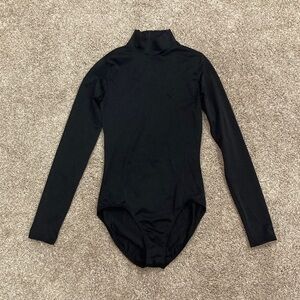 Weissman Black Turtle Neck Leotard